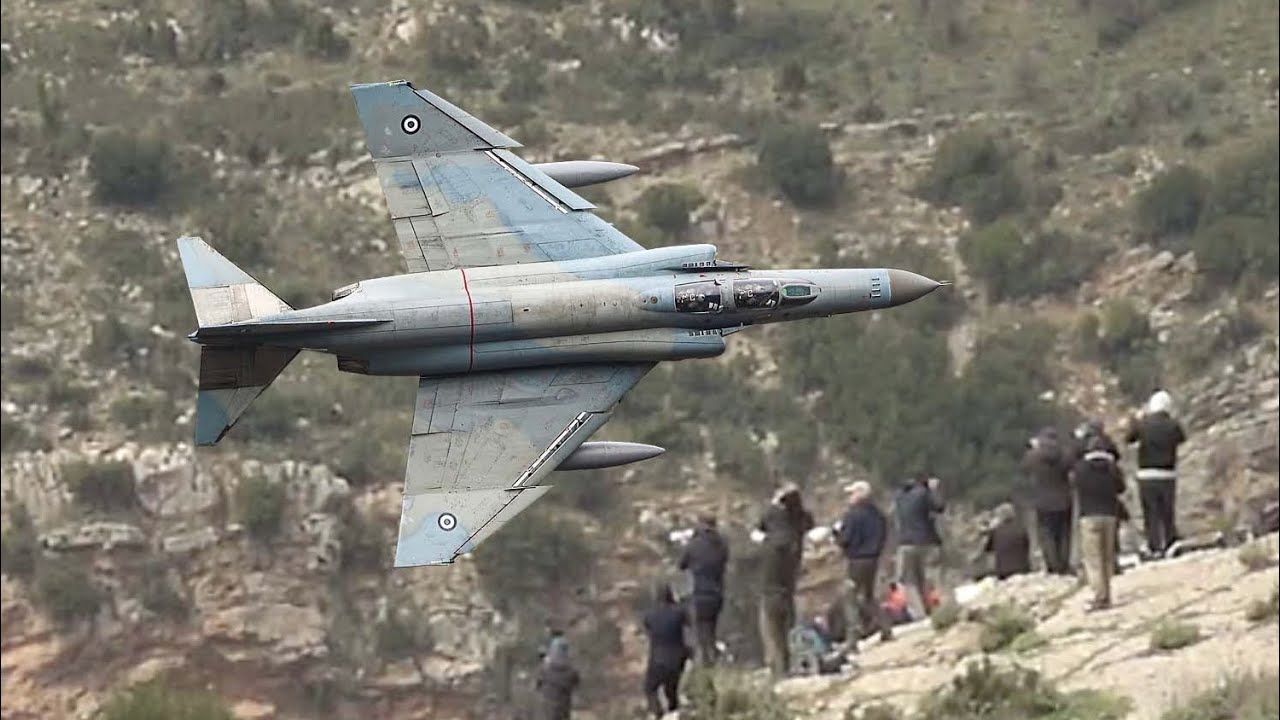 F4 Mach Loop F-4 PHANTOMS MAJESTICALLY FLYING LOW IN GREECE'S MACH LOOP - 4K - YouTube