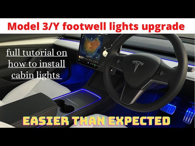 Tesla Model 3/Y footwell lights / ambient lights installation