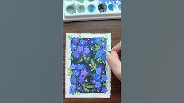 Vẽ hoa Forget Me Not (Hoa Lưu ly) màu Gouache - Học vẽ Màu Gouache