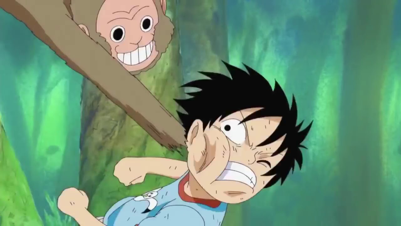 Luffy And Garp Luffy S Happy Childhood One Piece 480 Youtube