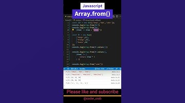 Array from Function in Javascript #shorts