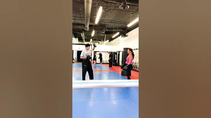 Kickboxing with my son..