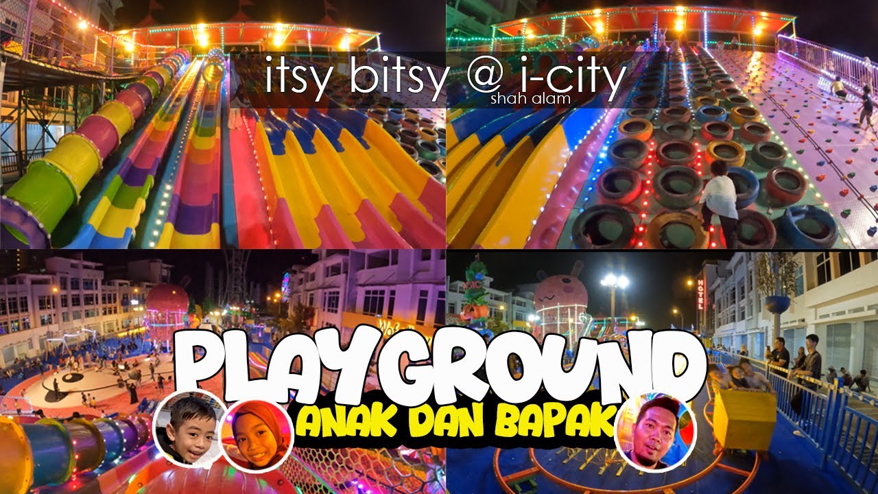 TAMAN PERMAINAN ITSY BITSY I-CITY SHAH ALAM. ADA GELONGSOR TINGGI. ANAK-ANAK SERONOK TAK TERKATA!!