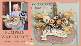 FALL DOLLAR TREE PUMPKIN SPLATTER SCREEN WREATH DOOR HANGER WALL DECOR DIY🍂HELLO FALL 2023🍂
