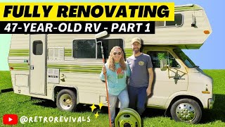 Full Renovation  Vintage Camper RV | Start to Finish  Part 1 (DIY Before & After)