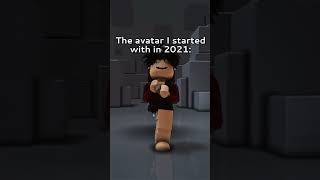 The Roblox avatar I started with vs now