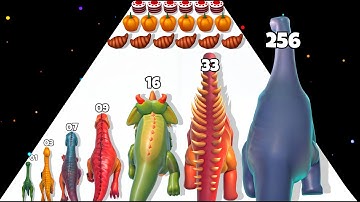 Dino Run 3D : Dinosaur Evolution Runner game in MAX LEVEL  ( Level Up Dinosaur )