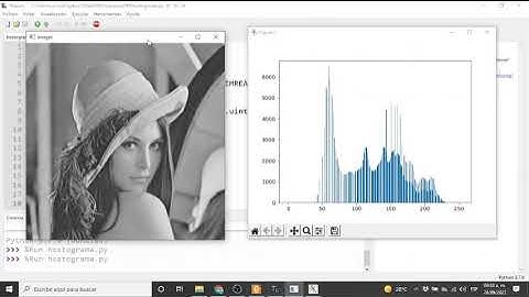 Obtención de histograma de una imagen con OpenCV-Python.Thonny