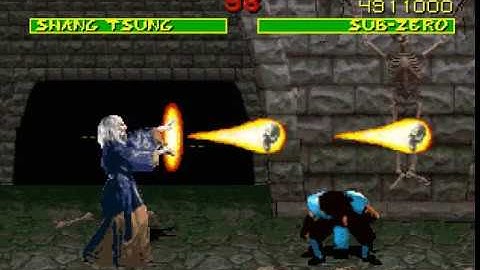 Mortal Kombat MS-DOS Sub-Zero Gameplay