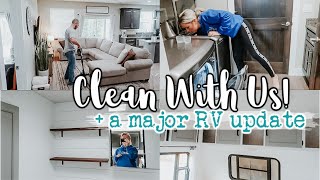 CLEAN WITH US, PAINTING & MAJOR RV UPDATE //  RV Makeover Pt. 6