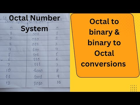 What is Octal Number system??||Binary to octal |octal to binary ...
