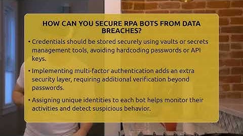 How Can You Secure RPA Bots From Data Breaches? - Talking Tech Trends