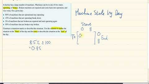 How to set up a Transition Matrix 12C 1
