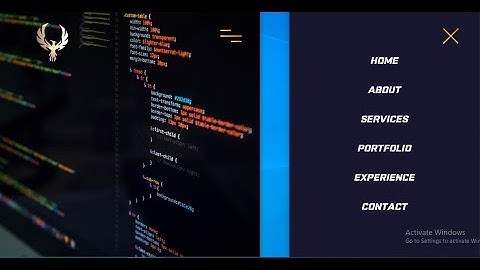 Responsive Full screen Overlay Menu using HTML & CSS