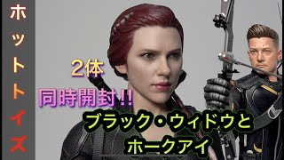 ホットトイズ HOTTOYS ブラック・ウィドウとホークアイ2体同時開封