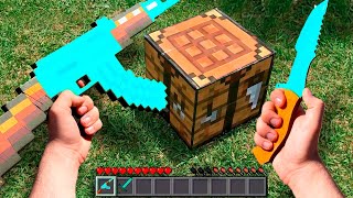 Minecraft Rtx In Real Life Pov Diamond Crafting  Realistic Minecraft Vs Real Life Texture Pack