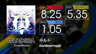 【GITADORA】 キルト (EXTREME ~ BASIC) Drum screenshot 1