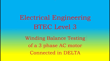 Winding Balance test of a 3 phase AC induction motor connected in DELTA.