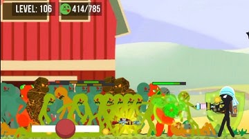 Zombie House Chapter 3 Yellow Fields Level 106-107 Stickman Zombie Shooter android game