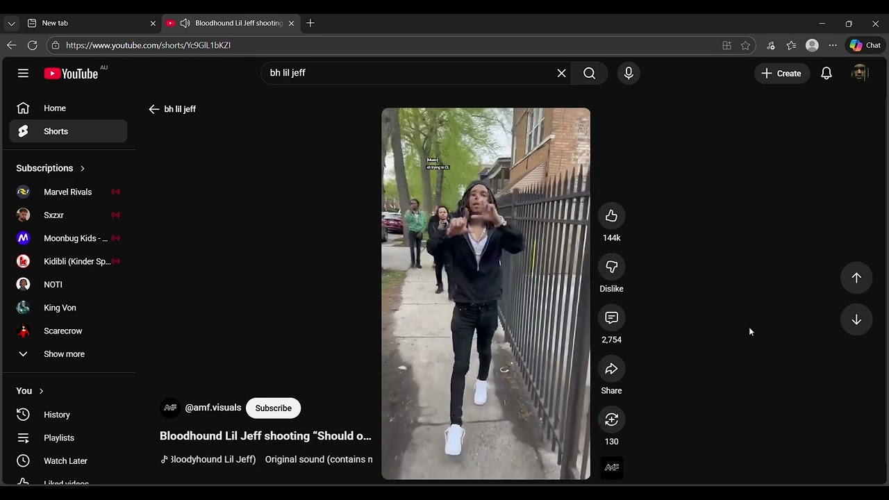 Bloodhound Lil Jeff shooting “Should of Saw It”   YouTube and 1 more page   Personal   Microsoft​ Ed