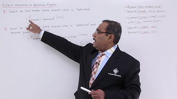 DBMS - Select Operation in Relational Algebra