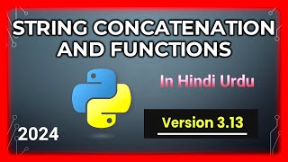 String concatenation with number and Escape characters in python Hindi Urdu #video 6