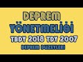 Deprem Yönetmeliği/TBDY2018-TDY2007/DEPREM DÜZEYLERİ/5