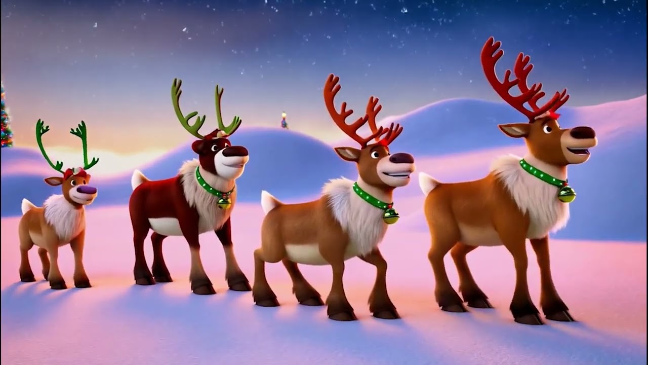 🎄 La Marcha de los Renos Navideños 🎄 Canta y Baila con Santa Claus, Renos y sus amigos divertidos 🎄