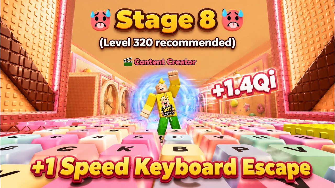 +1 Speed Keyboard Escape Candy and Chocolate | NEW Stage World 2 #roblox