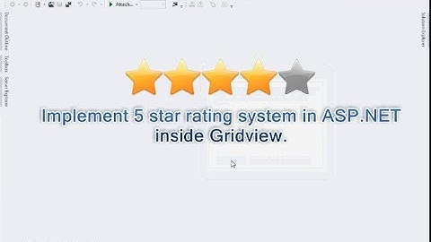 Implement 5 star rating system in ASP.NET  inside Gridview.