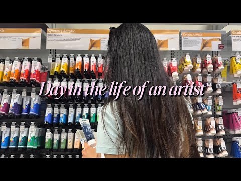 relaxing art vlog 🌷 spring-time painting in nature - YouTube