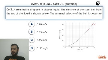KVPY 2019 Paper Solution | Q.3 | KVPY Physics Part 1 | SA Stream | Class 11 | KVPY Exam | Vedantu