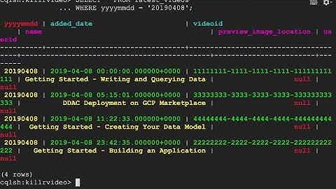 DataStax Distribution of Apache Cassandra™ on Google Cloud Platform - Writing and Querying Data ...