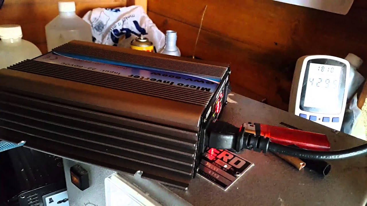 GWV 600W Grid Tie Inverter Test YouTube