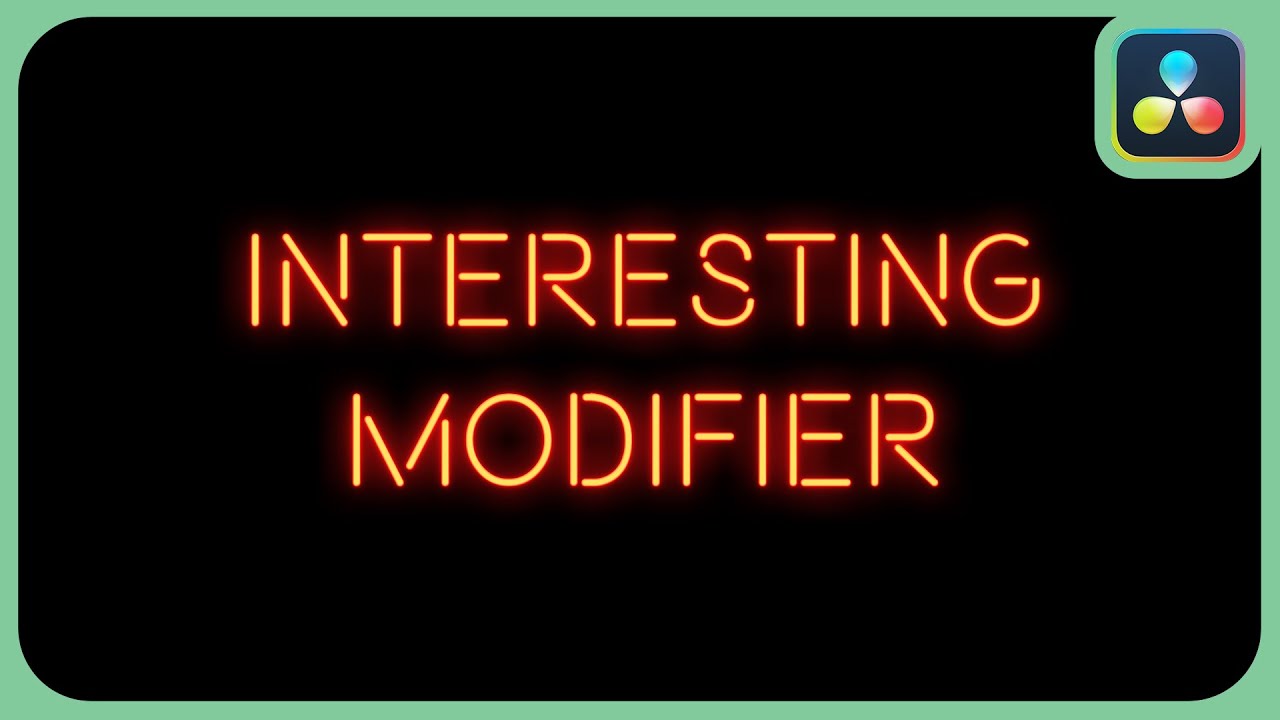 Very Interesting Modifier | DaVinci Resolve 18 |