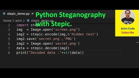 Python Steganography with Stepic