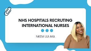 NHS HOSPITALS RECRUITING #1 INTERNATIONAL NURSE•NURSING•RECRUITMENT•NHS