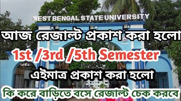 West Bengal State University 1st/3rd/5th Semester Result 2021. how to check wbsu results 2021.