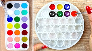 How to Create 40 Colors Made from 3 Primary Colors |  Satisfying Color Mixing Compilation