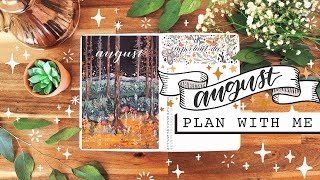 PLAN WITH ME | August 2020 Cottagecore Bullet Journal Setup ✨