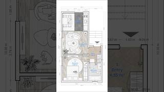 Floor Plan Using @rayon.design  #floorplan #cadcam #architecture
