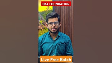 CMA Foundation Live Free Class || CMA Foundation classes