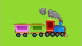 kereta api animasi | train | greenscreem no copyright