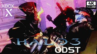 HALO 3 ODST Brute Chieftain Vs Alpha-Nine Odst Squad Fight Scene [4K UHD 60FPS] - No Commentary