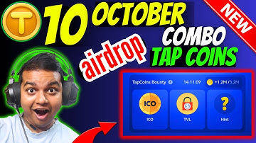Tap Coin Bot Daily Combo - Tap Coin Daily Bounty 10 & 11 October | Tap Coin Bot Lucky Code - Airdrop