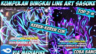 Kumpulan Mentahan Tamplate Bingkai Line Art Sasuke Keren banget 2021 Wajib Coba !!!!