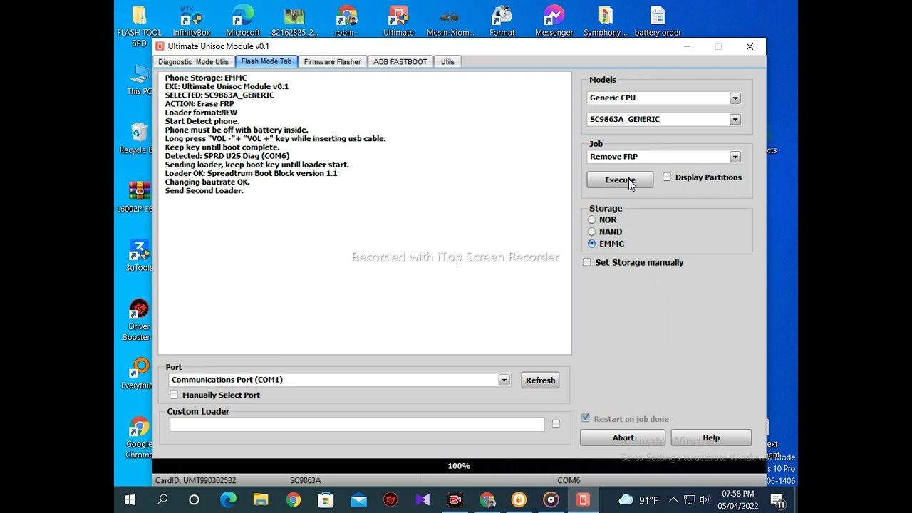symphony i69 frp reset with umt.9863a frp reset