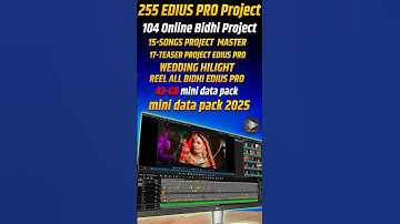 252 edius mini data cinematic project | bidhi master reels project title project | Wedding teaser