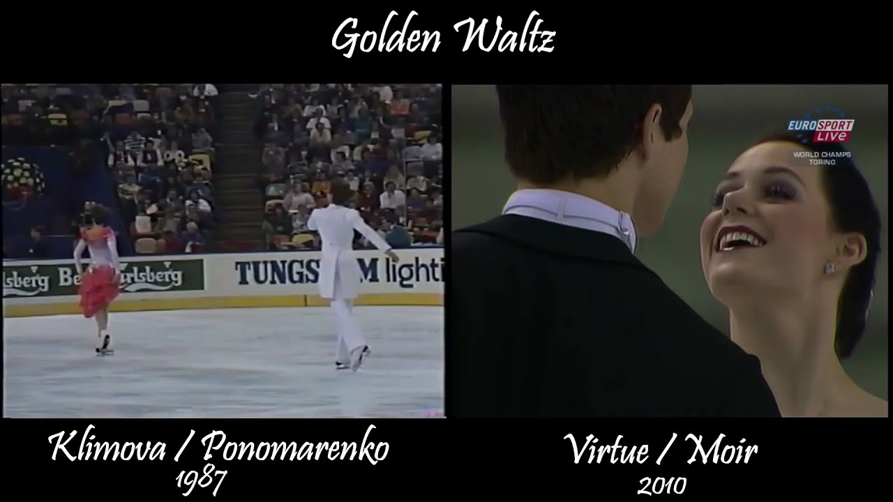 Golden Waltz - comparison between Marina Klimova & Sergei Ponomarenko and Tessa Virtue & Scott Moir