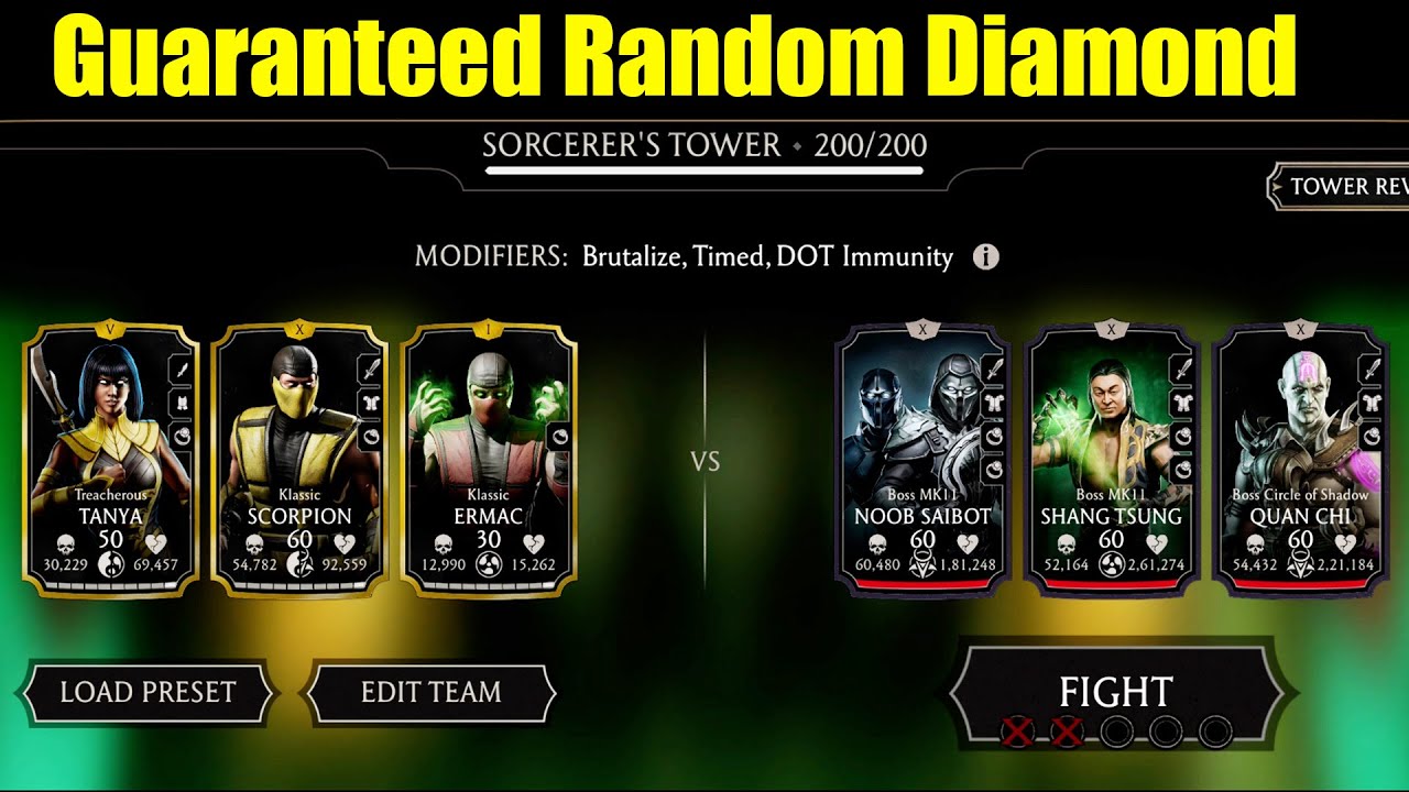 Sorcerers Tower Boss Battle 200 + Random Diamond Reward | MK Mobile